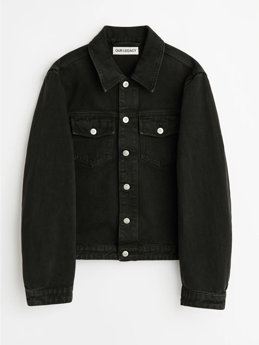 NWT Our Legacy Origin jacket Men’s Black Denim Trucker Jacket Size 50